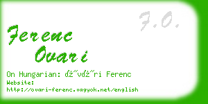 ferenc ovari business card